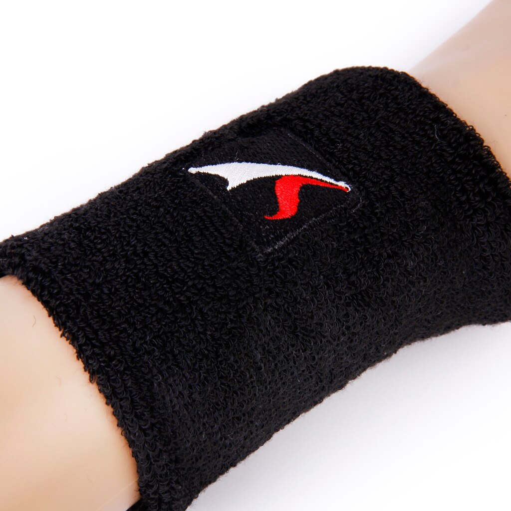 Black Sports Wristband Sweatband Tennis Squash Badminton Gym Exercise Fit