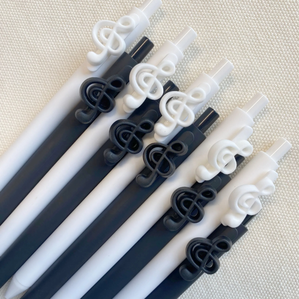 10 stuks muzieknoten pennen, muzikale nieuwigheid, 0.5mm soepel schrijvende zwarte pennen voor dagboek, kantoor en schoolbenodigdheden