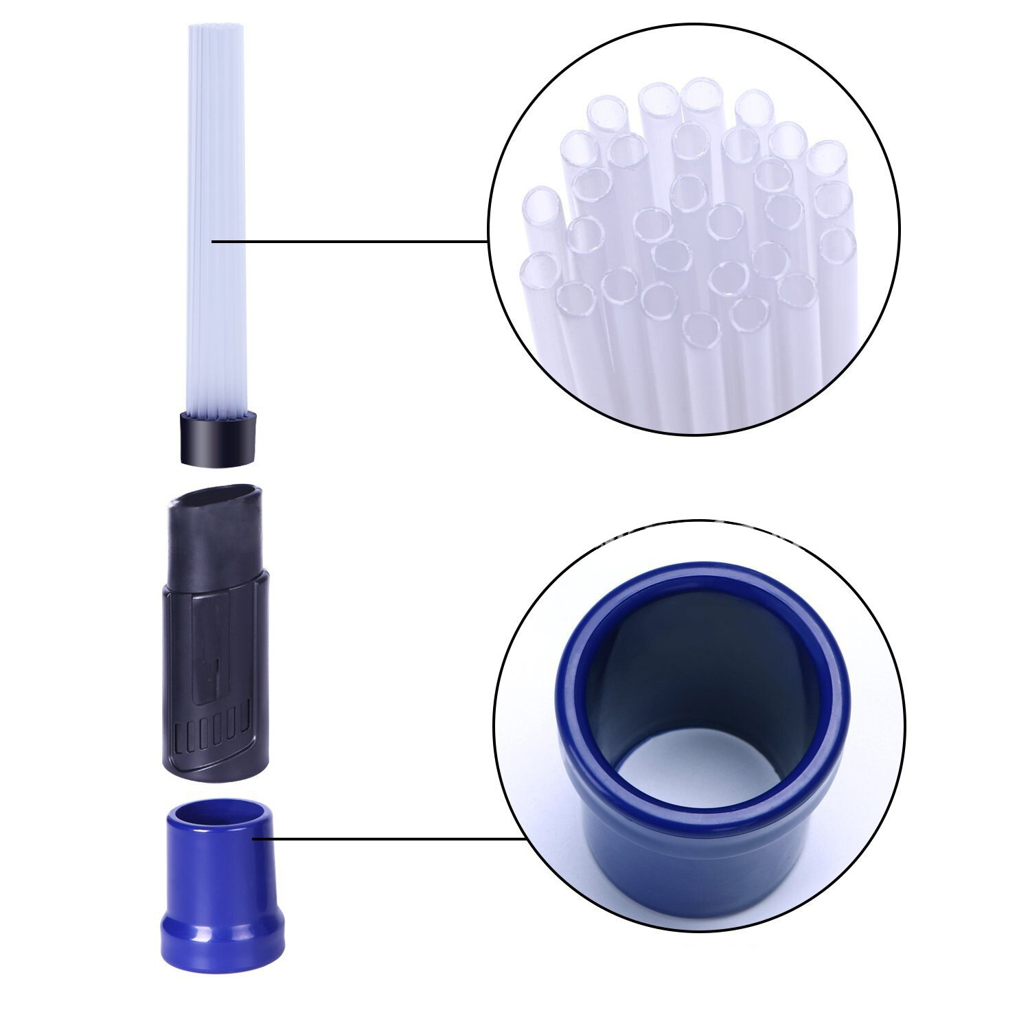 Car Vacuum Cleaner Straw Tubes Dust Dirt Brush Remover Portable Universal Vacuum Attachment Car Clean Tools Car Cleaner
