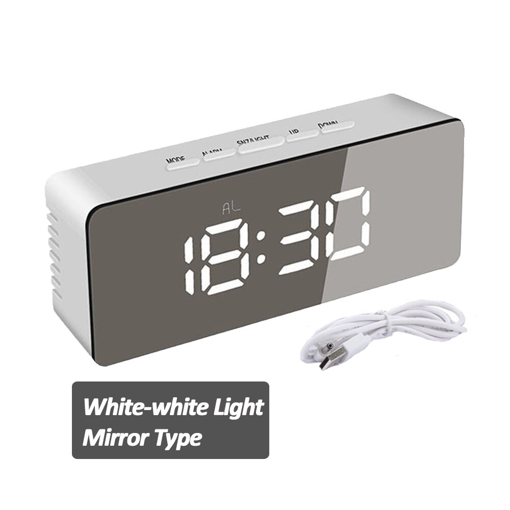 Digital Alarm Clock LED Screen Electronic Clock Large Number Display Clocks Digital Table Clocks With Voice Control Function