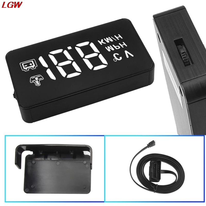 Pantalla HUD Head Up para coche, sistema de advertencia de exceso de velocidad, proyector de velocidad para parabrisas de EE. UU., A100 OBD2 EUOBD