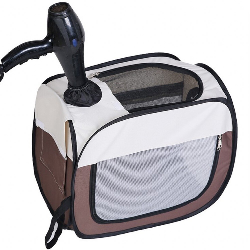Pet Drying Box Foldable Dog Tent Blowing Hair Dryer Portable Cat Cage Dog Bath Artifact Grooming House Pet Dry Room Pet Car Bag