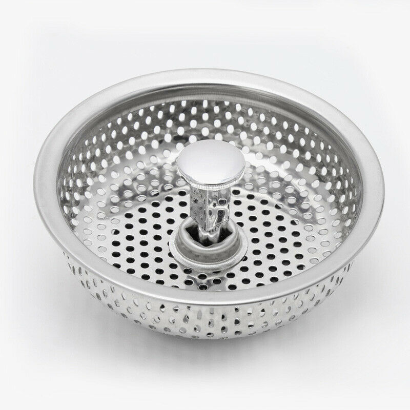 Kitchen Stainless Steel Mesh Sink Strainer Disposer Plug Drain Stopper Filter