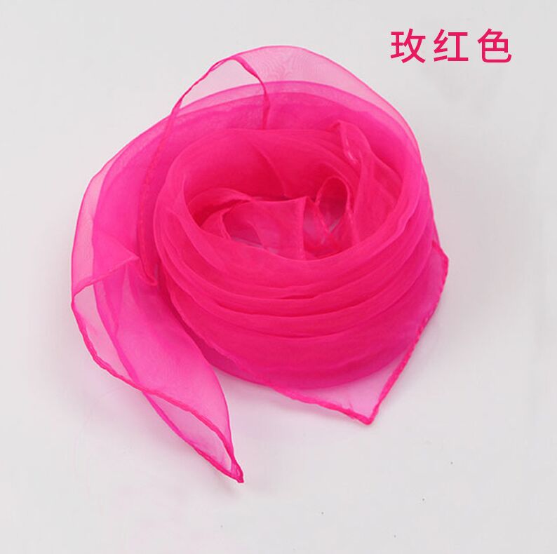 60* 60CM Ladies Scarves Four Seasons Available Woman's Small Squares Silk Solid Scarf: S-9