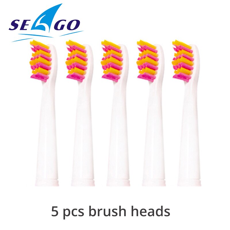 Seago Elektrische Opzetborstels Zachte Haren Dupont Vervangende Opzetborstels Interdentale Heads Precision Clean voor SG507/575/551: Goud