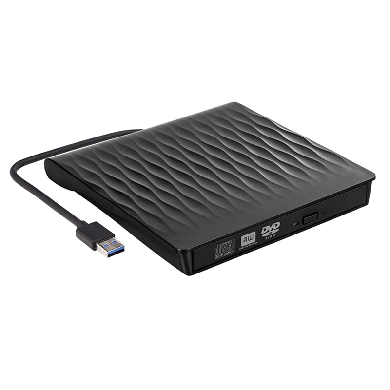 External CD DVD Drive, USB 3.0 Slim Portable External CD DVD Rewriter Burner Writer, High Speed USB Optical Drive: Pink
