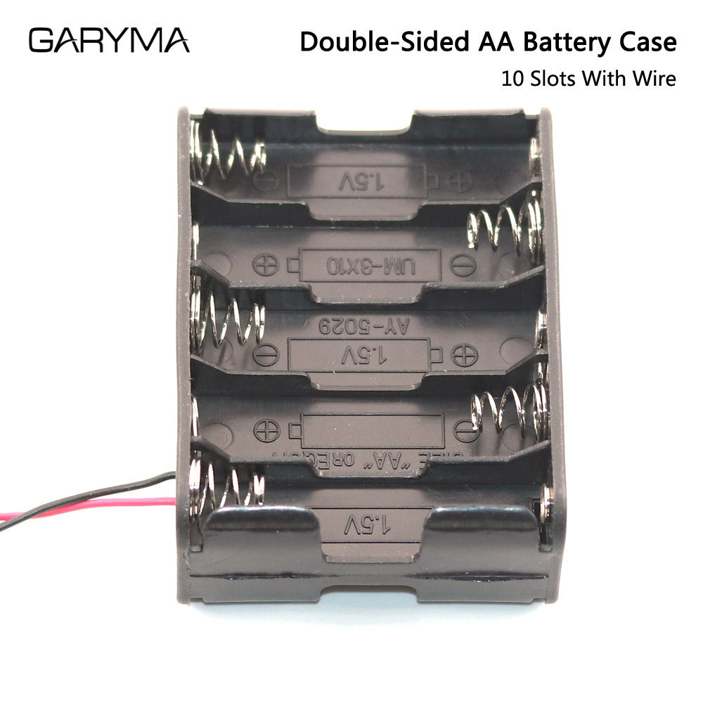 Aa Batterij Terug Naar Holder Case Box Storage Met Wire Leads 2x 4x 6x 8x 10x Slot Batterijen Batterij case 3V ~ 15V Connector