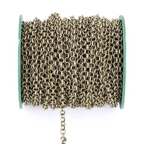 2 m/lot chaîne de collier en métal 3.2/4.8/5.8mm bijoux chaîne en vrac Rhodium/KC or/Gunblack/Bronze Antique pour la fabrication de bijoux: L / green