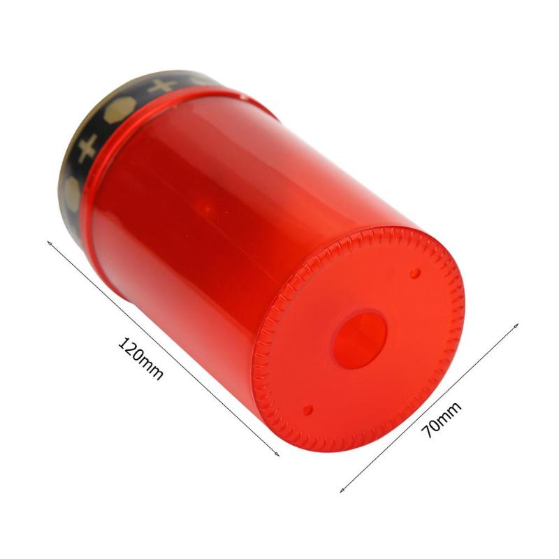 Cimetière rituel électronique LED bougie lampe sans flamme solaire décoratif thé lumière Performance Stable aucune sécurité de chauffage: White A
