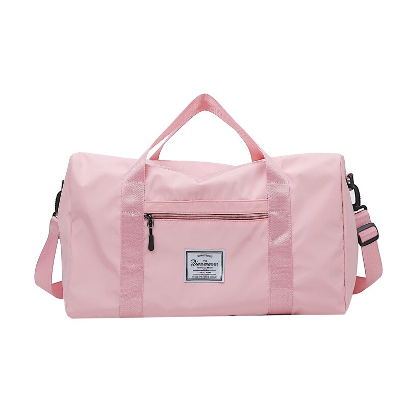 Nylon Travel Handbag Carry on Fitness Shoulder Bags Men Duffle Bags Women Travel Tote Large Weekend Bag Overnight Bag XA814WB: Pink