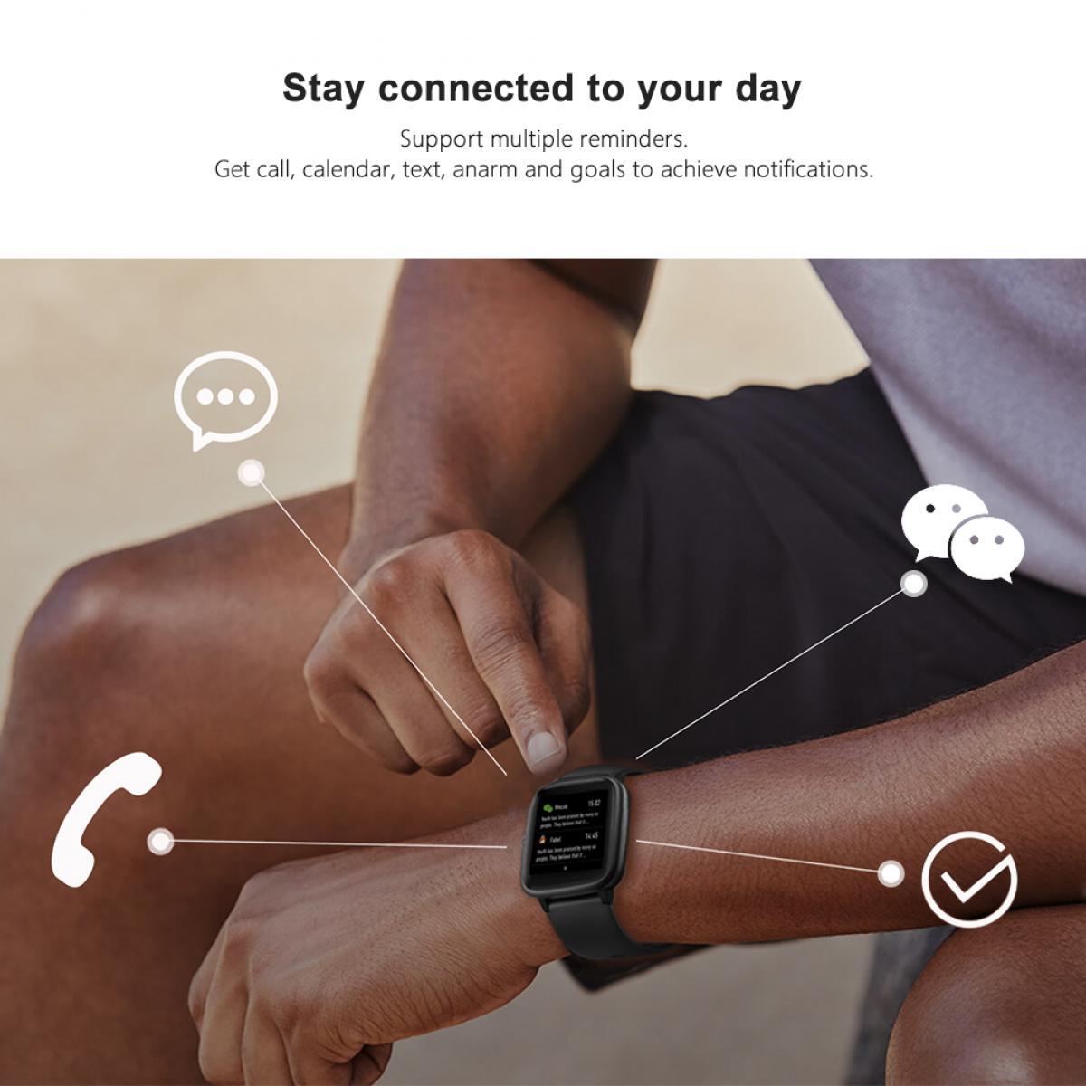 Bluetooth ID205L HD Screen Smart Watch Wearable Tracker Heart Rate Sports Waterproof 1.3 Inch for Android Ios Smart Watch