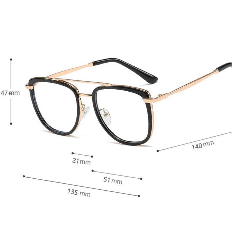 Square Metal Glasses Women Computer Blue Light Glasses Gaming Frame Transparent Eyewear Women Anti Blue Ray Eyeglasses