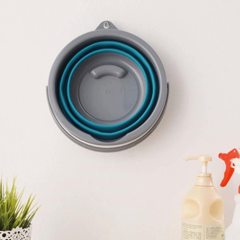 5L Folding Collapsible Silicone Bucket Outdoor Camping Barrel Fishing Pot