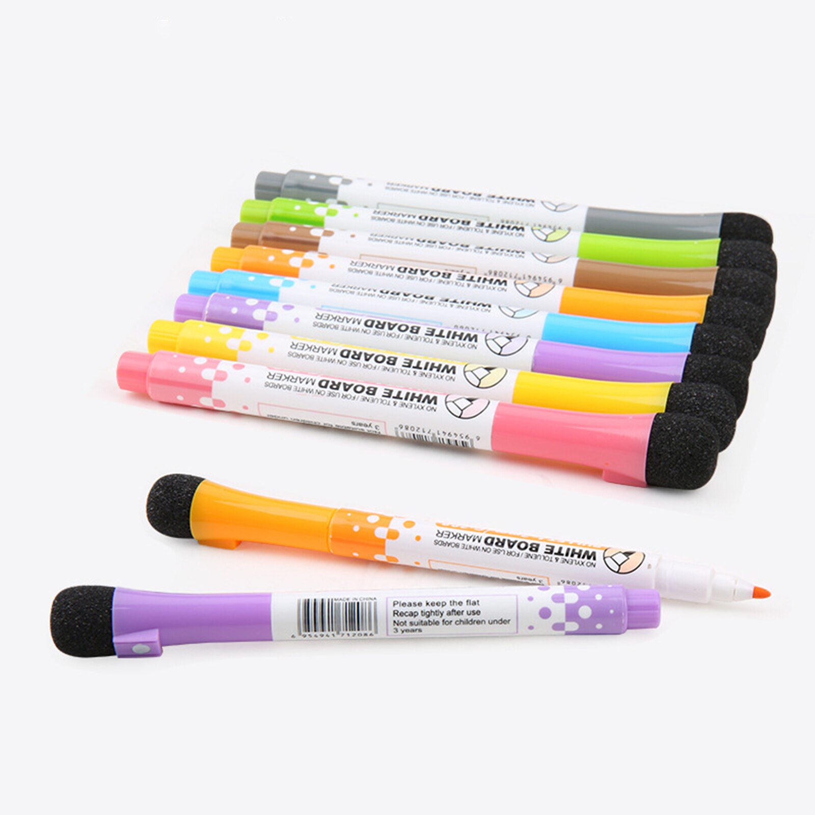8Pcs Board Uitwisbare Board Marker Magnetische Whiteboard Schrijven Pen Met Pen Erase Uitwisbare Magneet Knoppen Voor Office School Supply