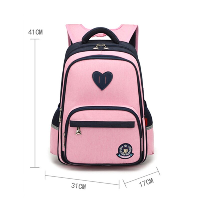 Waterdichte kinderschooltassen jongens meisjes basisschoolrugzakken kindertas schooltas orthopedische rugzak mochila infantil: Roze midden