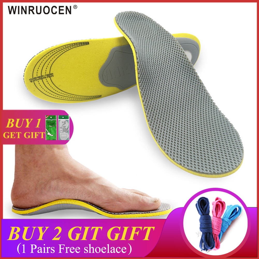 Komfortabel orthotics ortopedisk flat fot innleggssåler bue støtte for menn kvinne sko støtdemping sports innleggssåler pads