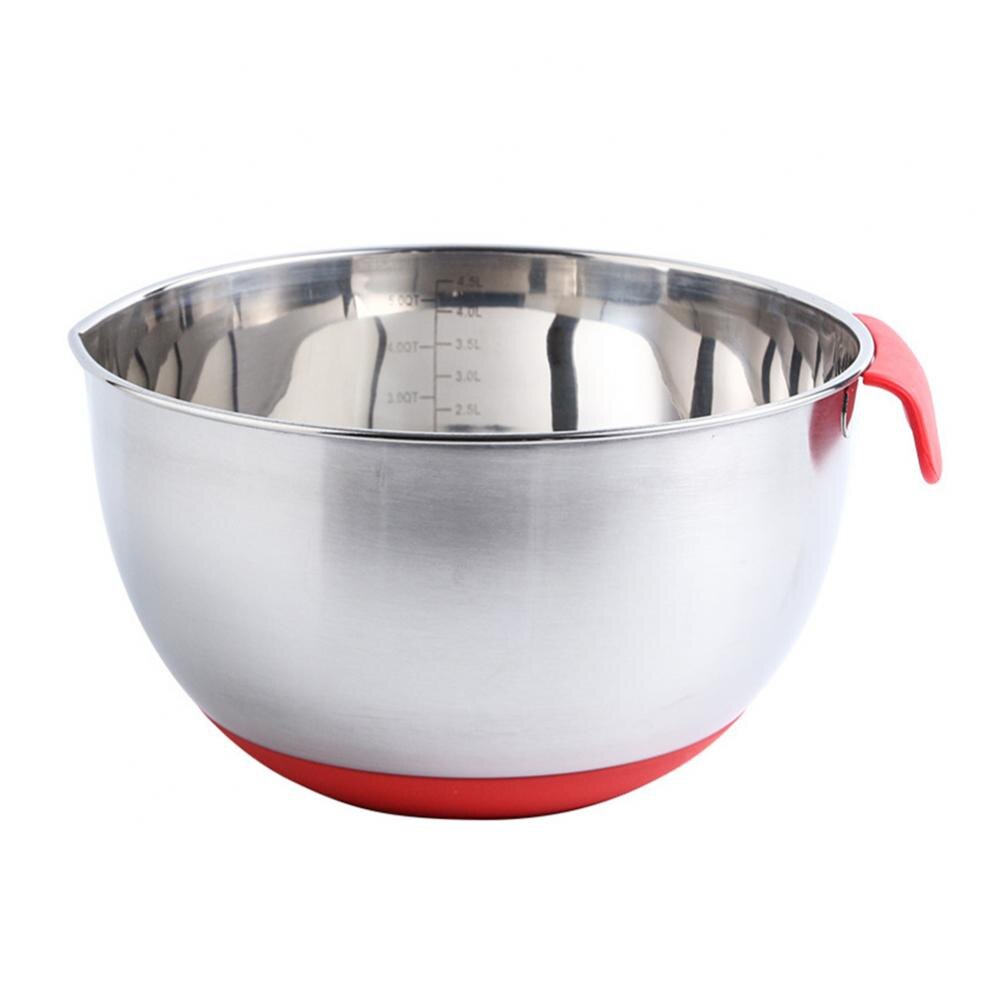 Mixing Bowl Stainless Steel Container Kitchen Tool Lid Grater Cake Salad Food: without Lid 16cm