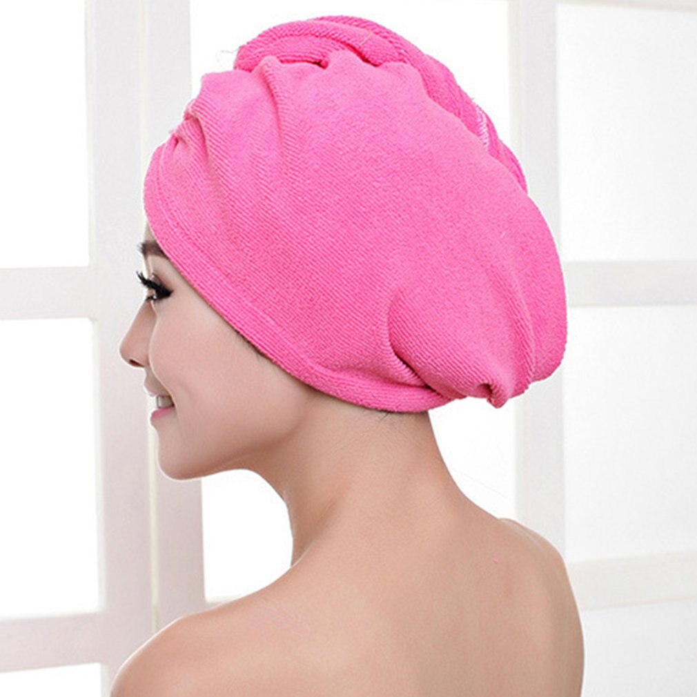 Diffusor superfin fiber bad hår tør hat bruserhætte blødt stærkt vandabsorberende hurtigtørrende håndklædehætte til badning: Blomme