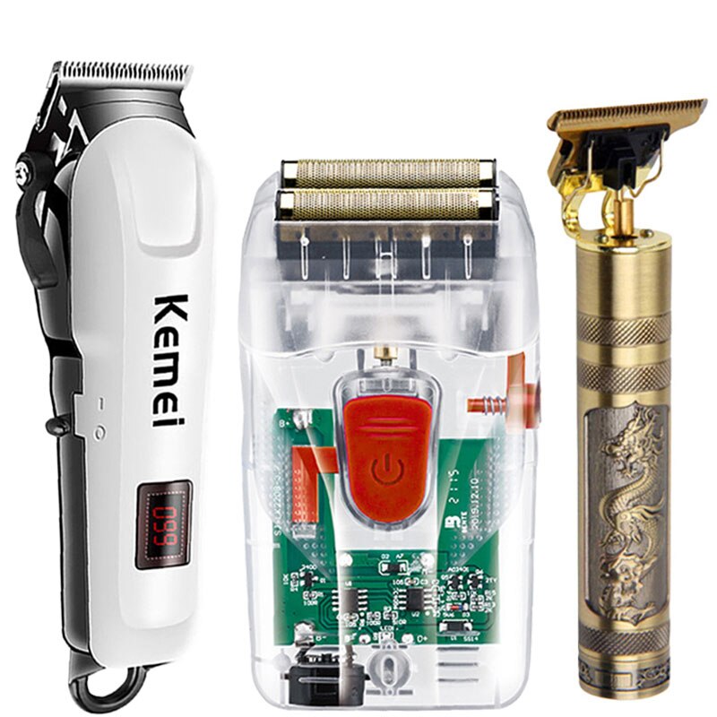 Kemei Tondeuse À Cheveux pour hommes Rasoir Électrique Tondeuse À Cheveux Hommes Coupe De Cheveux pour Hommes Tondeuse Professionnelle Alternatif Rasoir: T9-LF KM-809A-987