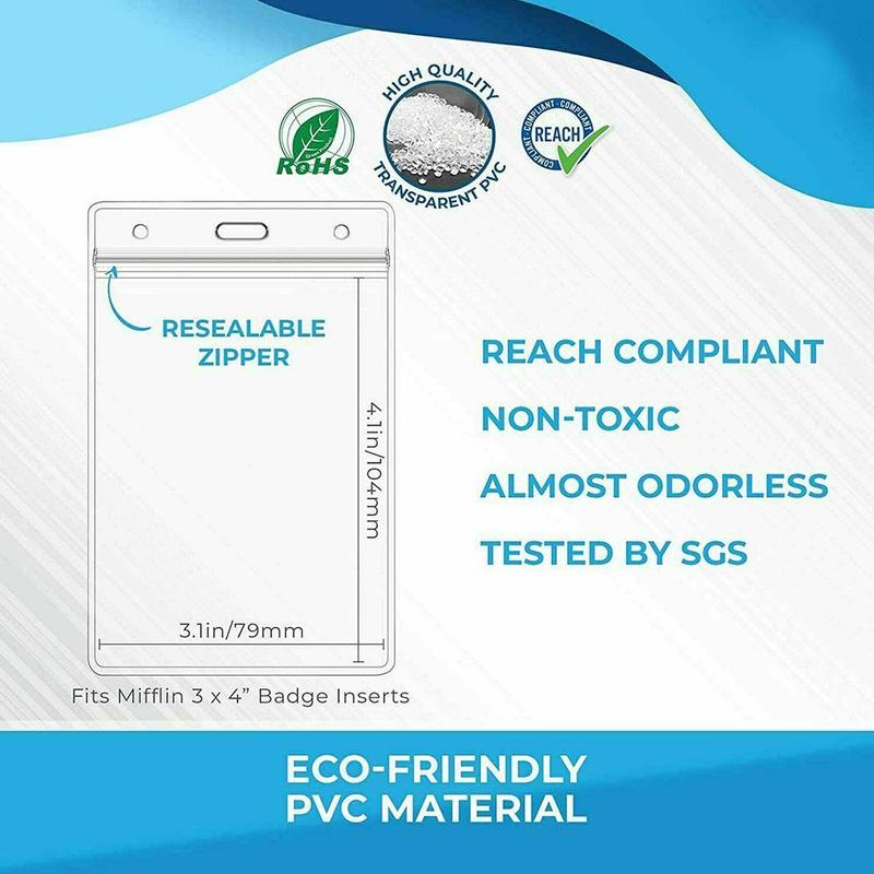 PVC transparent frosted card holder waterproof ID document rope card holder student student ID work brand holder factory la M1S9