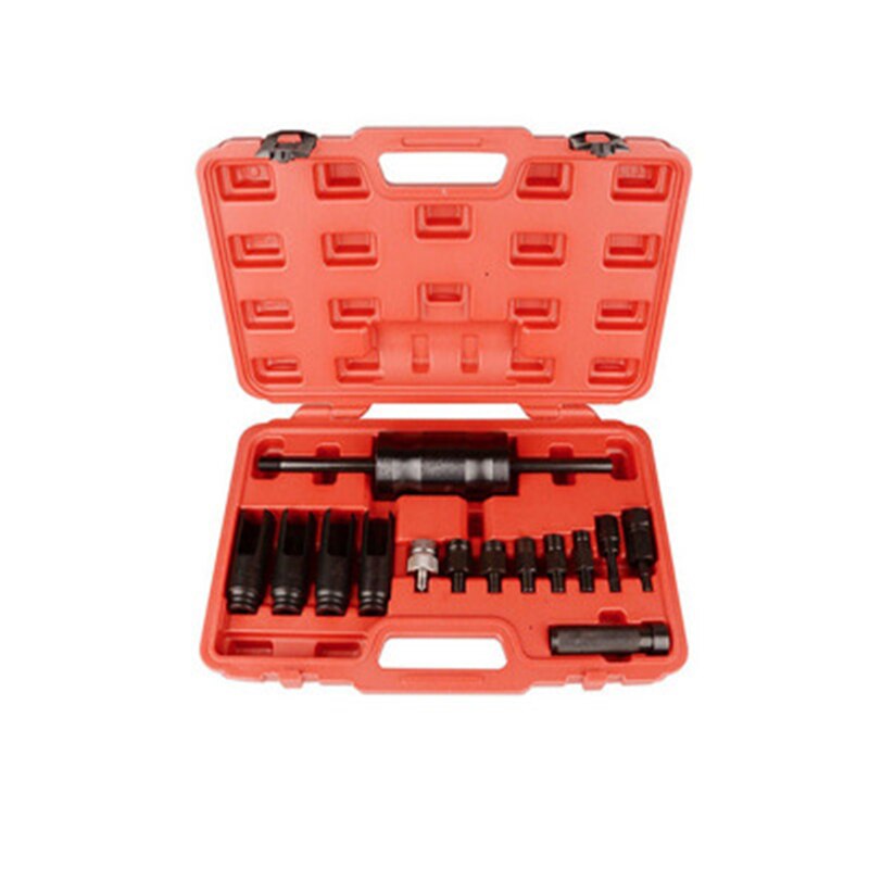 14pcs universal diesel engine injector puller repair tool injector sensor removal sleeve