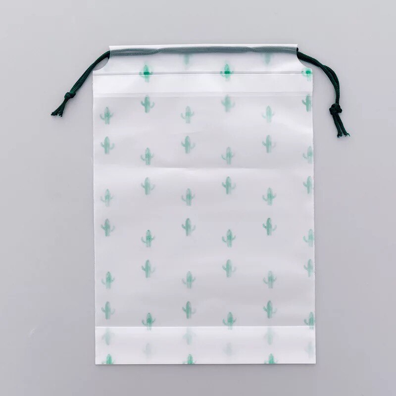 1 pçs saco de armazenamento bolsa de viagem sacos de bagagem transparente à prova ddrawstring água cordão saco de armazenamento de roupas organizador de sapato bolso cosmético: M