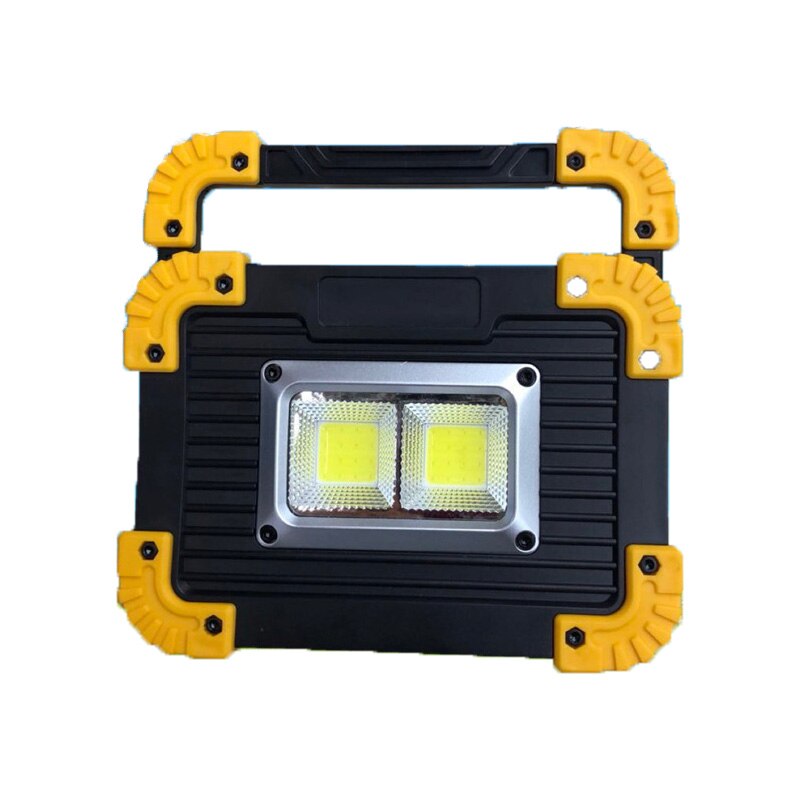 Cob laddning strålkastare bärbar nödljus 20w fält camping nödbelysning usb mobil ström: Typ c