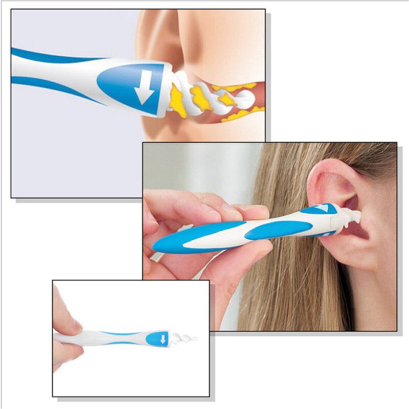 Écouvillon de nettoyage de cire d&#39;oreille en spirale souple, 16 pièces/ensemble, outil d&#39;élimination de la cire d&#39;oreille, bouchons d&#39;oreille, soins d&#39;oreille intelligents, outils de santé