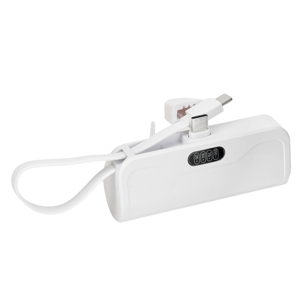No soldering 1 cell 18650/21700 battery DIY case For Type-C DIY rechargeable battery Mobile power case with stand: WHITE
