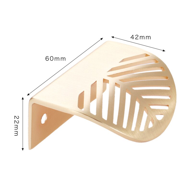Bladformet håndtak måke børstet hult trekker møbelskap blader knott synke legering 40mm/96mm måke skap skuff m/skruer