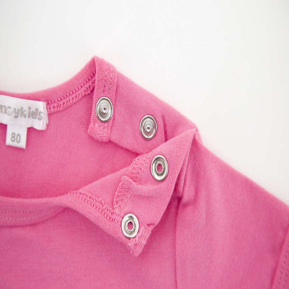 Honeyzone Baby Girl T Shirt 0-2Years Summer Cotton Pink Short-Sleeved Tops Children Kids Infantil Clothes