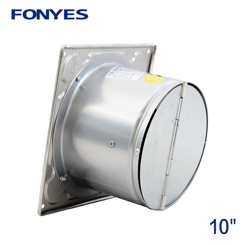 10 inch stainless steel panel fan high speed industrial ventilation fan metal wall exhaust fan kitchen window ventilator 250mm