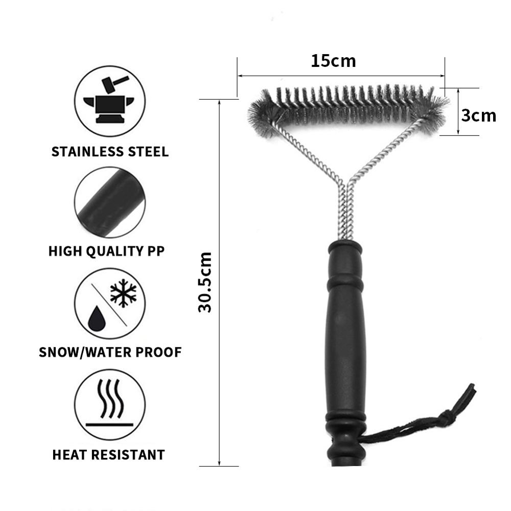 Kit de cepillo de limpieza para parrilla de barbacoa, herramienta de cocina de acero inoxidable, accesorios para exteriores y cocina