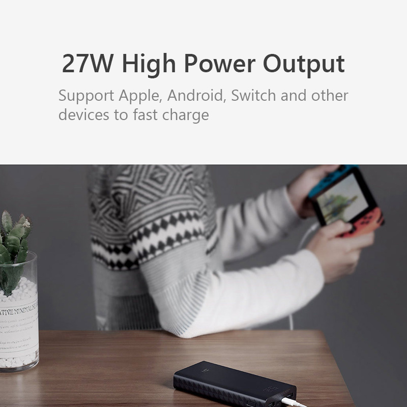 Xiaomi ZMI Energie Bank 20000mAh QB822 3 USB Typ C 27W PD Schnelle Ladung Tragbare Energie 20000 Externe batterie Poverbank