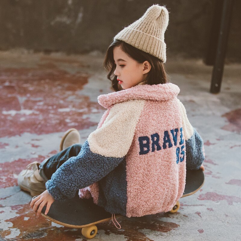 Ins Baby Girl Two Kinds Thick Warm Long Sleeves Cloak In Winter