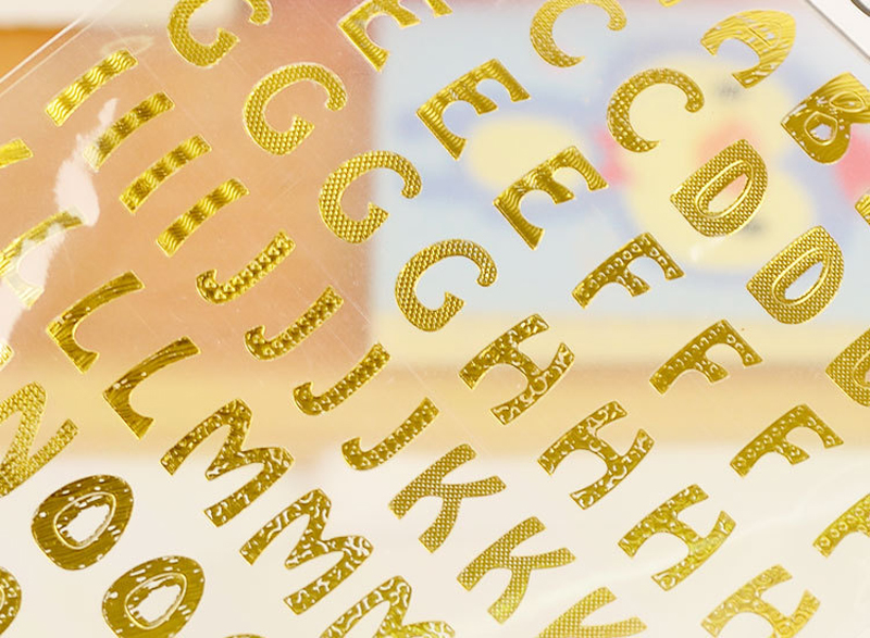 Crafts Bronzing Stickers Silver/Gold DIY Scrapbook Digital letter Alphabet number decorative sticker Toys GYH