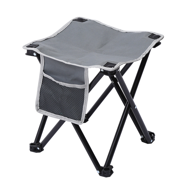 Camping Bankje Draagbare Vouwen Kruk Voor Outdoor Wandelen Wandelen Vissen 400LB Capaciteit Met Draagtas: GREY