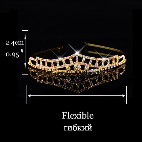 Couronne de princesse de reine pour femmes et filles, coiffure verte, rouge, cristal or, grand diadème, accessoires de coiffure de mariée, mariage: 19