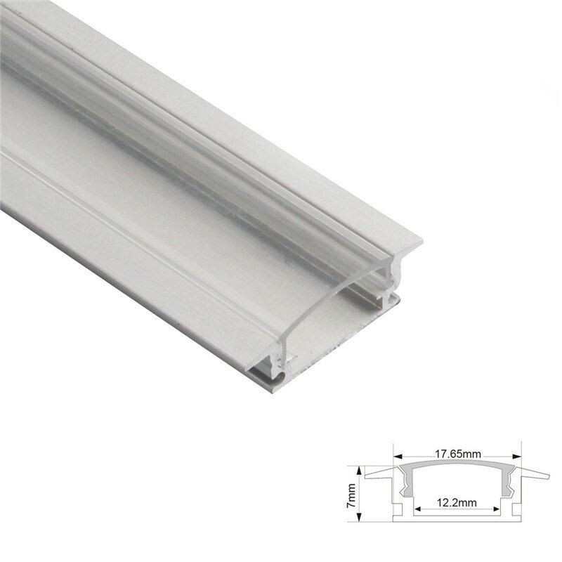 1set 50cm LED Bar Lights Aluminium Profile Transparent/Milky Cover U/V/YW Style Shaped for LED Strip Light Parts