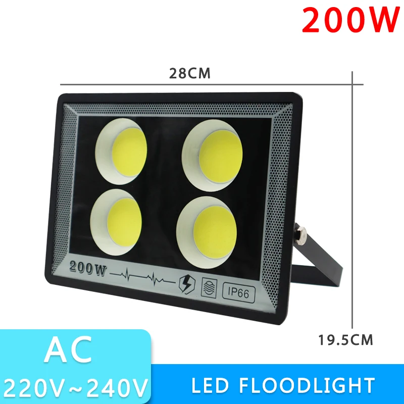 50/100/200/300/400/500w led-projektører,  ac 175-265v udendørs vægprojektører, spotlight,  ip66 vandtætte led-gadelamper: Grøn / 2700-9999k
