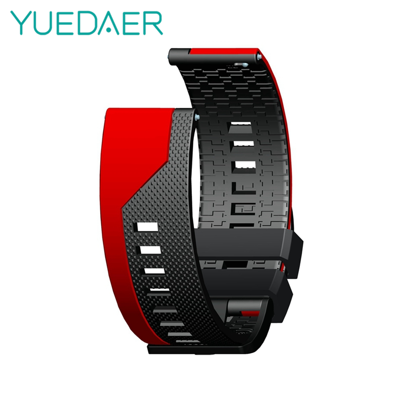 YUEDAER Per Amazfit GTR 47 MILLIMETRI Cinghia Per Huami Amazfit Bip Lite/Stratos 3 2/Pace/GTS watch Band Per Huawei GT 2 Cinturino Della Banda: Black Red / 20mm