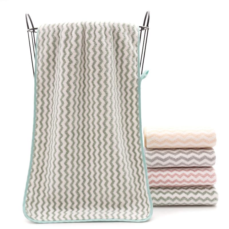 Gestreepte badhanddoeken voor volwassenen, zachte absorberende handdoeken van polyester, handdoek voor thuis, familiebadhanddoeken, handdoeken voor in de badkamer: 9