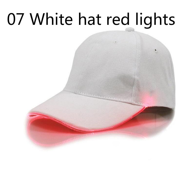 Gorra de béisbol de fibra óptica con luz LED, sombrero de béisbol con luz LED brillante, estilo Hip-Hop, ajustable