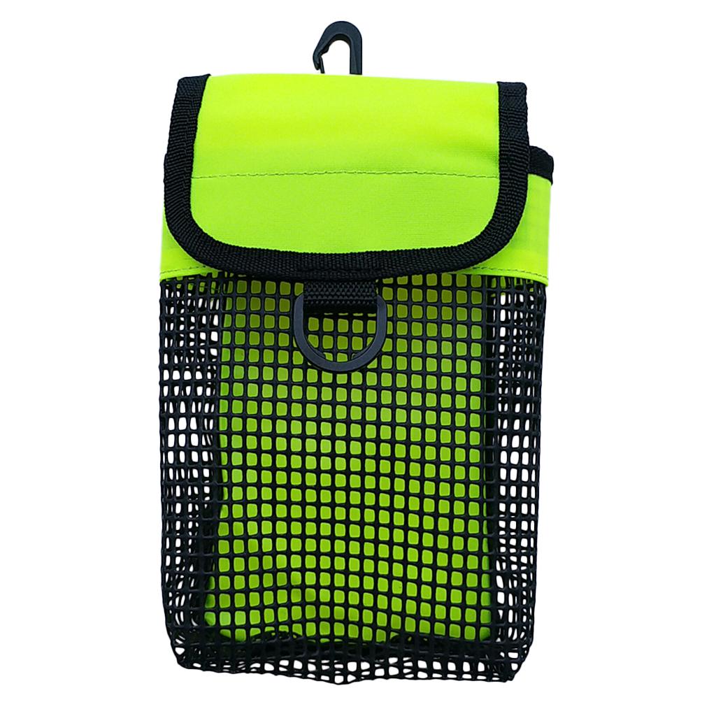 Duty Compact Mesh Gym Opbergtas Duiken Reel Bolt Snap Smb Veiligheid Marker Boei Mesh Gear Bag Apparatuur Houder carry Pouch: Light Green