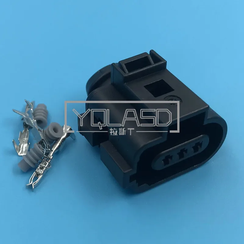 1 set 3-weg 1J0 973 703 B Automotive waterdichte stekker AC-montage 1J 0973703 B Connector voor automatische kabelboom: Black