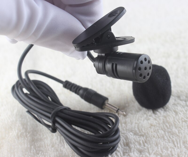 3.5mm two pole straight plug collar clip microphone Microphone clip for loudspeaker mini microphone