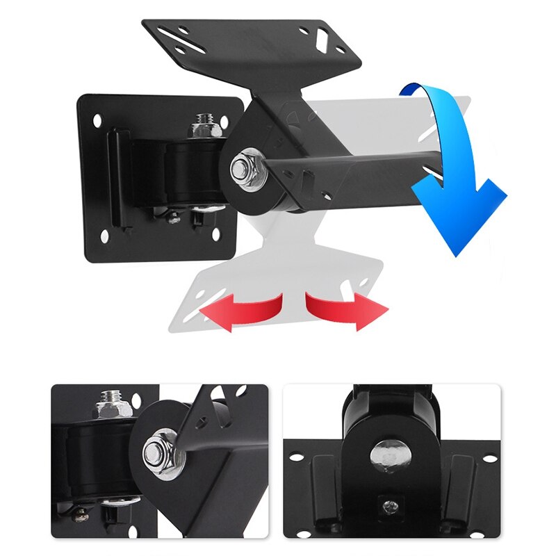 Universal Wall Mount Stand For 15-27Inch LCD LED Screen Height Adjustable Monitor Retractable Wall For VESA Tv Bracket
