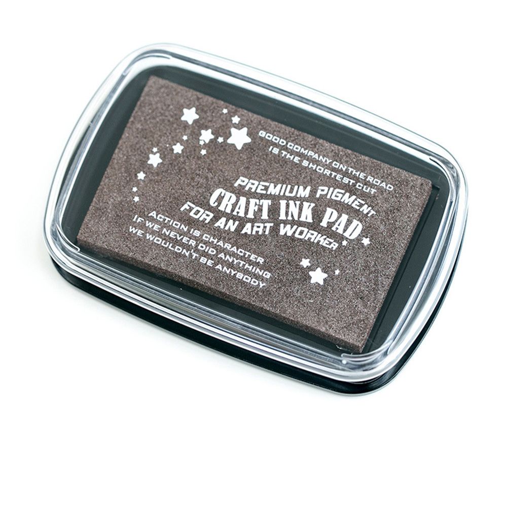 1 unidad de almohadilla de tinta dorada de Color puro rectangular Vintage, almohadilla de tinta de sello DIY de tamaño grande, almohadilla de tinta de 67*100mm, Papelería, Material Escolar, suministros de oficina: grey