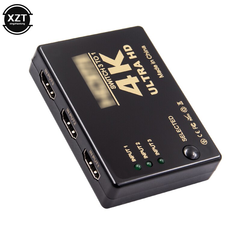 HDMI Switcher 4K HD1080P 3 Port HDMI Switch Selector Video Mini Splitter Voor HDTV DVD TV BOX