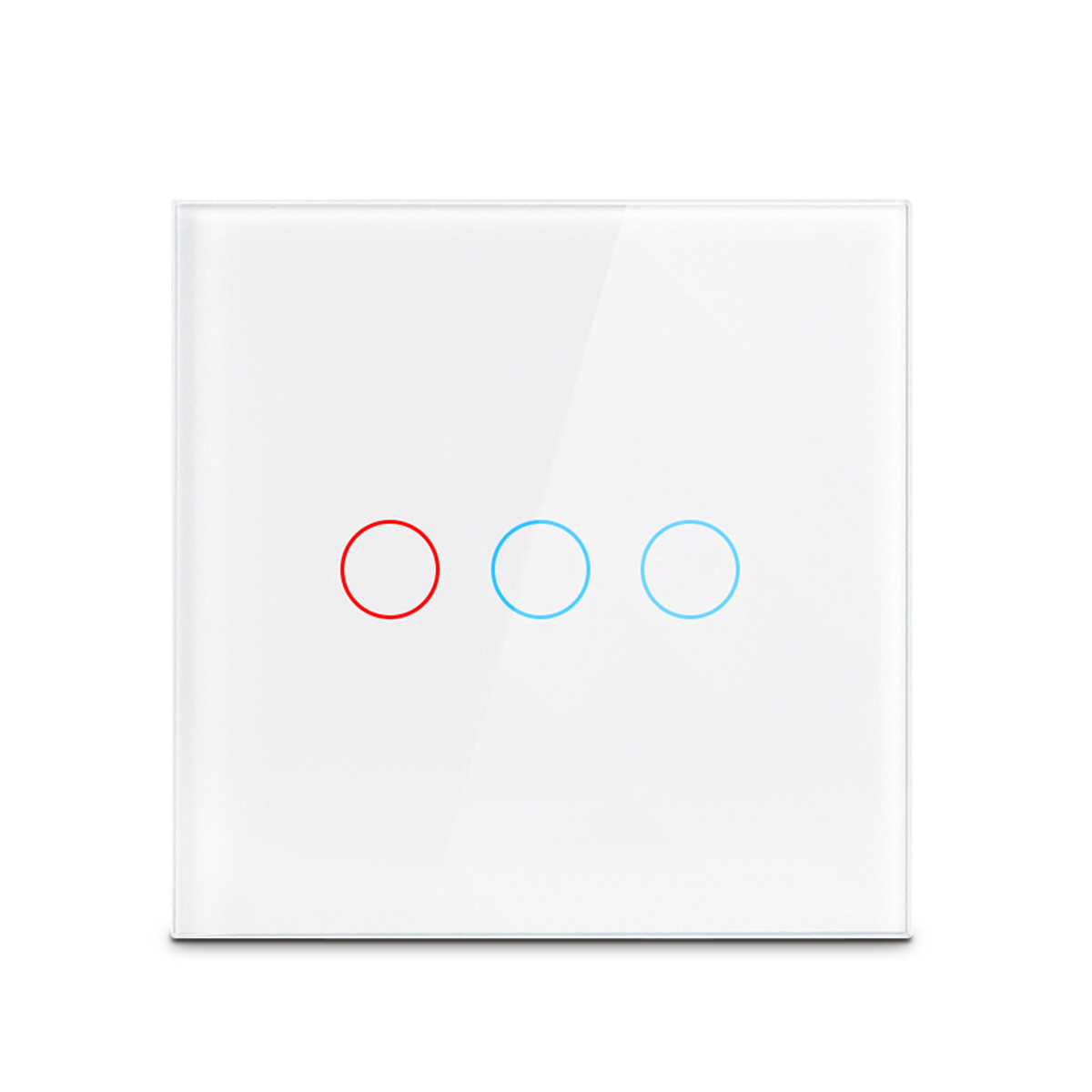 AC100-240 Touch Switch Power Led Panel Wall Light Switches Tempered Black White Crystal Glass 1/2/3 Gang Interruttore Switch: PURPLE